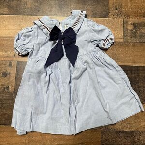 Little bitty 18 month girls sailor dress vintage